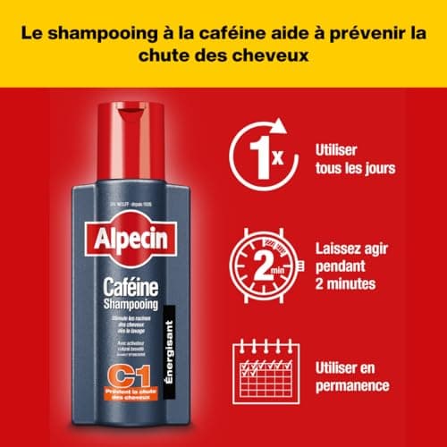 Alpecin Caféine Shampooing C1 250 ml + Alpecin Caféine Liquide 200 ml (shampooing + liquide anti-chute)