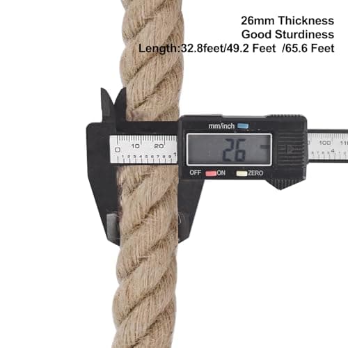 LZ.MZXU Corde de Jute 26mm x 10M Ficelle Jute Naturel Ficelles de Jardin Corde Corde Chanvre pour l'artisanat Jardinage Décoration Créatifs DIY l'emballage Cadeau