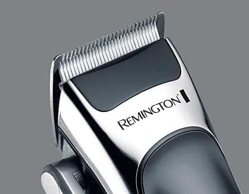 Remington Tondeuse Cheveux [Kit Coiffeur Professionnel] Stylist Noir & Argent (Lames Céramique Auto-Affûtées, Secteur/Sans fil-Batterie Lithium, 8 Sabots, Mallette pro + accessoires) Tondeuse HC363C