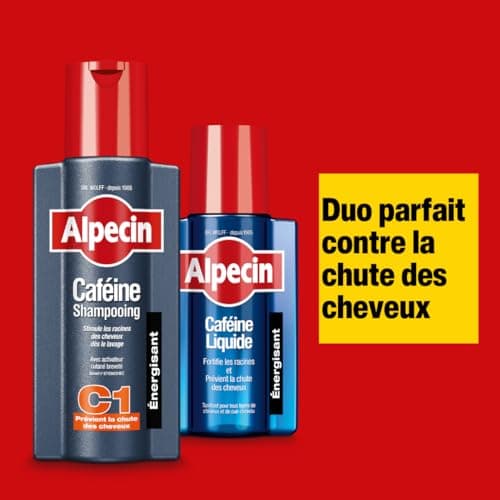 Alpecin Caféine Shampooing C1 250 ml + Alpecin Caféine Liquide 200 ml (shampooing + liquide anti-chute)
