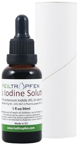 Solution iodo-ioduree | 5% Solution de Lugol 30 ml | 15% Formulation liquide | Fabriqué avec 5 pour cent d'iode et 10% d'iodure de potassium | qualité pharmaceutique | Heiltropfen®