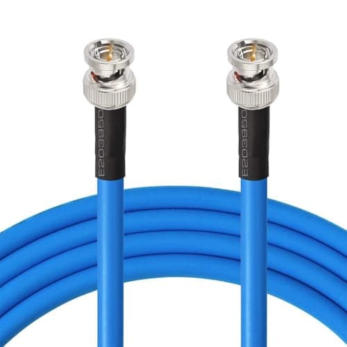 Superbat Câble BNC Câble Vidéo SDI 4,6m 3G/6G/12G (Belden 1694A, 75Ohm) Mâle à Mâle pour Caméras et Équipements Vidéo Supporte HD-SDI/3G-SDI/4K/8K, Câble Vidéo de Précision (1 pièce)
