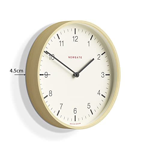 NEWGATE® Mr Clarke - Une Petite Horloge Murale Scandi avec Un boîtier en contreplaqué Moderne pour Le Salon/Salle à mangerHWD 28 x 28 x 4,5 cm (contreplaqué Clair et Cadran Arabe)