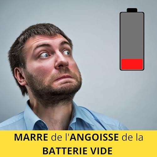 Batterie Externe Solaire avec 5 Panneaux Pliables, Câble Universel 3en1 & Lampe LED. Kit pour Randonnée Camping Survie. Power Bank, Alimentation Nomade pour Smartphone et Autres, idéal Survivalisme