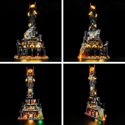 BRIKSMAX Kit d’éclairage à LED pour Lego Icons Le Seigneur des Anneaux : Barad-dûr - Compatible with Lego 10333 Blocs de Construction Modèle- Pas inclure l’Ensemble Lego
