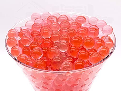Risai Water Balls, Crystal Gel Beads Perfect for Hydrogel Plants Vase Filler, Centerpiece Silicone Orbs, Non-Toxic Clear Jelly Gems, Growing Bead 5000pcs, Red 100g