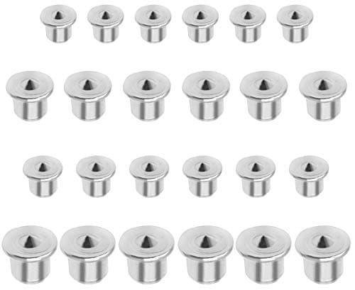 ASFINS Pointe de Centrage Bois, 36 Pièces Pointe de Centrage Cheville Marqueurs à Cheville, pour Chevillage Goujon de Guidage Charpenterie Menuiserie (6mm, 8mm, 10mm, 12mm)