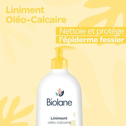 BIOLANE – Liniment oleo calcaire Bébé – Nettoyant sans rinçage – 98% Origine naturelle – Hypoallergénique – Peaux Sensibles - Nettoie et protège le siège de bébé – 700ml – Fabriqué en France
