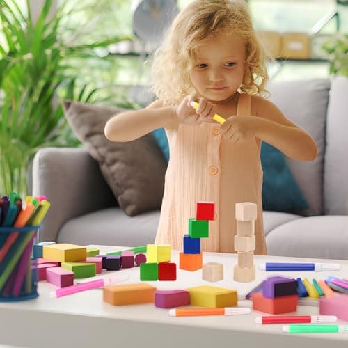 500 Cube en Bois, Cube Bois 1x1x1CM, Cubes en Bois Naturel Blocs de Bois Vierges Non Traités pour Bricolage, Puzzle DIY, Peinture, Décoration