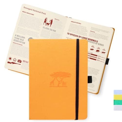 Dingbats* - Earth Carnet de Notes A5 Pointillé - Moyen, Couverture Rigide, Journal en Cuir PU - Fermeture élastique, Porte-stylo, Marque-page