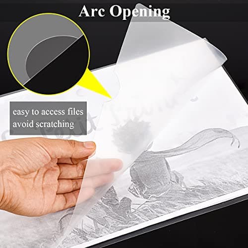 ZCZN 45 Pcs Pochette Plastique Transparente, Chemises à coin A4 Pochette Document 6 Couleurs Vives Transparent Plastique Sous Chemises Rigide pour Ranger et Classer Papiers, Documents,etc - 31 * 22 cm