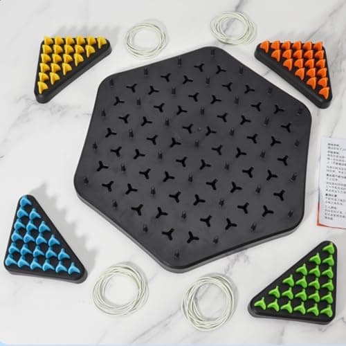 Jeu De Triangle en Chaîne, Jeu De Triggles Amusant, Jeu De Cheville Interactif, Jeu De Cheville De Bureau Classique, Jeu D'échecs Stratégie Triangle, Jeu Stratégie Casse-tête pour Enfant