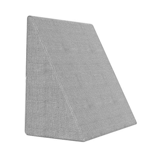 bonmedico Coussin Triangle Ergonomique Multifonction - Coussin Canapé, Lecture, Lit, Rehausseur, Cale Dos en Mousse – Gris