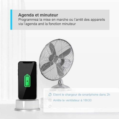 Tapo Prise Connectée WiFi, Prise Intelligente compatible avec Alexa et Google Home, 10A Type F, Contrôler le radiateur, la cafetière, la lampe à distance, aucun hub requis, Tapo P100(4-pack)