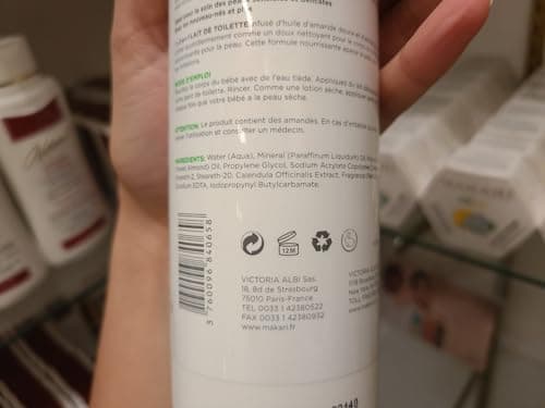 Makari - Lait de Toilette Calendula Bébé - Hypoallergénique - 1000 ML