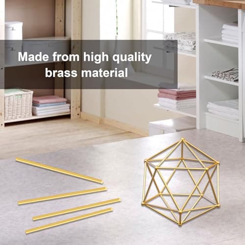 LAVMHAB Lot de 3 tiges rondes en laiton massif pour bricolage - 6 mm x 250 mm