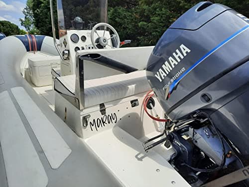 Wraplab Lettrage Nom Bateau Stickers Autocollant Personnalisable Homologué | pour Bateau, Jet Ski, Voilier, Catamaran, Rigide | Resistant Eau de mer et Soleil