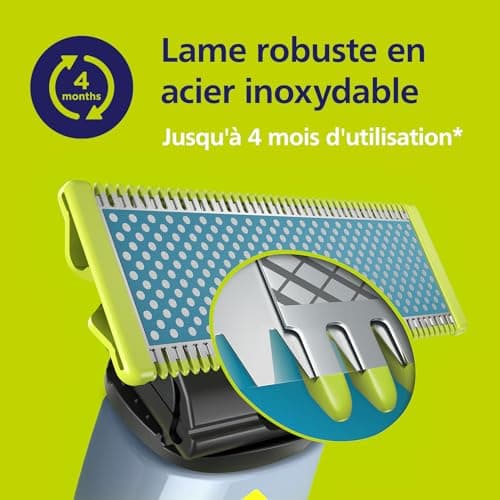 Philips Genuine OneBlade - lame de rechange anti-frottement, pour rasoir/tondeuse électrique OneBlade, 1 unité, modèle QP215/50