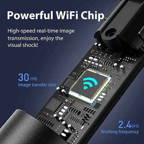Otoscope Oreille, Hopefox 1080P Camera Oreille IP67 Étanche, Outil d'élimination du Cérumen, Endoscope WIFI Nettoyant Oreille Kit avec 6 Lumières LED, Adapté aux iPhone, iPad et Android