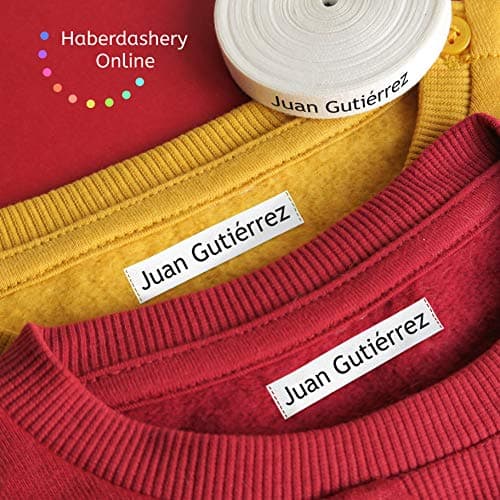 36 Étiquettes vêtements à coudre. Étiquettes personnalisées tissées pour le nom. Conçu pour les enfants,et pour la maison de retraite.