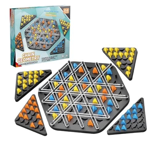 Jeu De Triangle en Chaîne, Jeu De Stratégie Triggle, Le Triggle Jeu Élastique, Jeux D'échec en Chaîne Triangulaire, Triggle Jeu De Société, Triangle Board Game