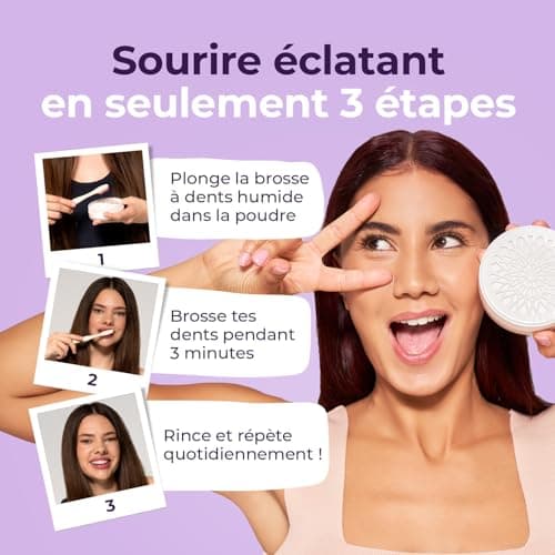 Poudre de blanchiment des dents Onlysmile pour dents blanches | Blanchiment dentaire professionnel | Effet nettoyant visible | Blanchisseur de dents sûr et indolore - Nettoyage cosmétique des dents