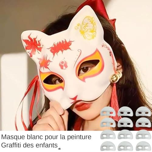 Générique Masque à peindre pour,Masque blanc à peindre,12 demi-masques | Masque de graffiti vierge, masque de coloration pour mascarade de cosplay de carnaval