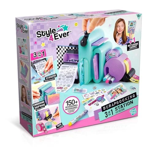 Canal Toys - Studio de Scrapbooking 3 en 1 - Carnet à Personnaliser - Kit Atelier Loisir Créatif Enfant - 150+ Accessoires DIY - Cadeau Fille - Dès 6 Ans - OFG 275