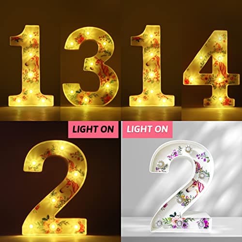 Beality Lettres Lumineuses, Licorne LED 18 Couleurs Changeantes 26 Lettres Lumineuse, Licorne Lumineuses pour Femme Filles Cadeau Anniversaire Noël Chambre à Coucher Fête Décoration (2)
