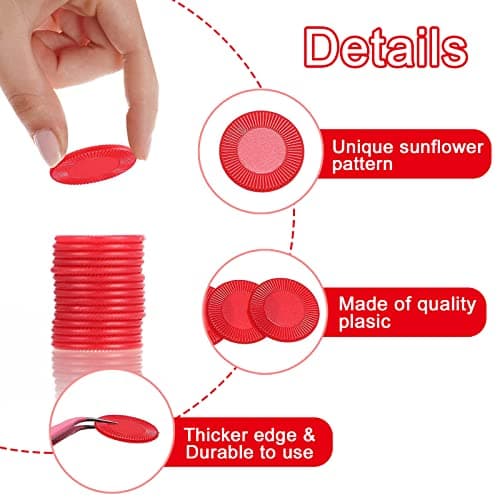 400 Pièces Jetons de Poker, Jeton de Jeu, 4 Couleurs Jeton Poker en Plastique, pour Apprendre Le Calcul Mathématique, Bingo (Rouge, Bleu, Vert, Jaune, 0,86 Pouces)