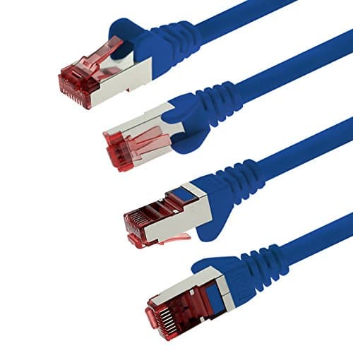 1aTTack.de 10x 1m - Câble réseau Cat 6 Câble patch Cat6 RJ45 SFTP - Bleu