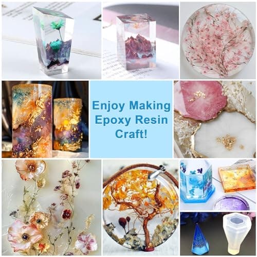 Epoxy Resin Transparente 1.1l/1,135kg Kit - 1: 1 Ratio Revêtement en résine époxy cristalline pour Craft, Art, table, fabrication de bijoux, Tables de rivière