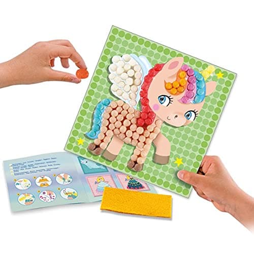 PlayMais MOSAIC Dream Unicorn kit de loisirs créatifs pour filles et garçons à partir de 3 ans I plus de 2300 PlayMais & 6 modèles de mosaïque avec des licornes I stimule la créativité et la motricité