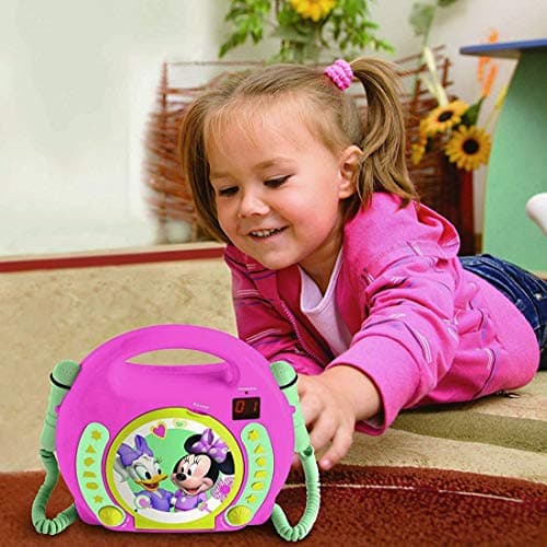 Lexibook, Minnie Lecteur CD, RCDK100MN | 2 microphones, fonction programmation, prise casque