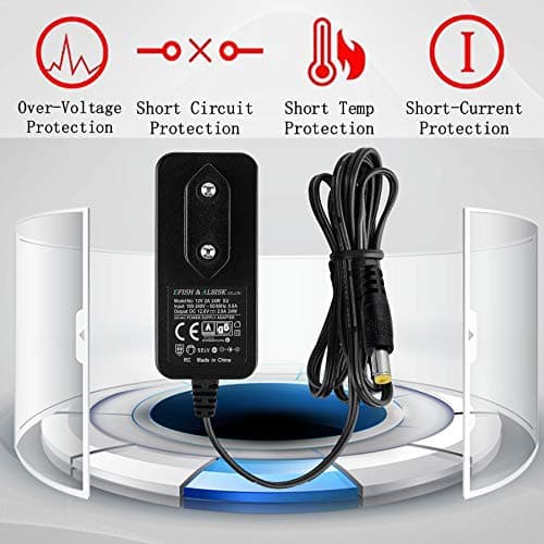 EFISH 12V 2A 24W Adaptateur d'alimentation du Transformateur,pour 12V Les Appareils Ménagers,CCTV Camera,Routers,Hubs,LED Strips,Telekom,T-COM,Speedport,Radiowecker,Scanner+7 Différents Bouchons
