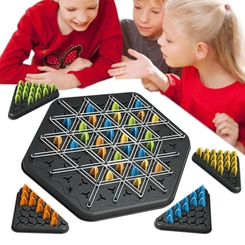 Jeu de société Chain Trigle | Jeu d'échecs Triangulaire Amusant | Jeu de Chevilles triangulaires en chaîne, Jouets interactifs | Jeu de réaction en chaîne, Jouets de Puzzle pour Jeux de fête