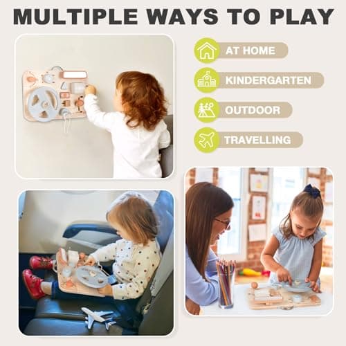 Vanplay Busy Board Montessori Parcours Motricité Bébé Planche Montessori Jouet Enfant Volant Enfant Jeux Educatif Enfant 2 3 4 Ans