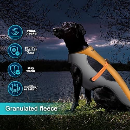 Manteau d'hiver pour Chien,Veste Chaude et Coupe-Vent pour Chien,Veste de Ski pour Chien avec Lumière LED,Gilet d'hiver pour Chien à Taille Ajustable,Convient pour Petit Moyen Grand Chiens (XS)