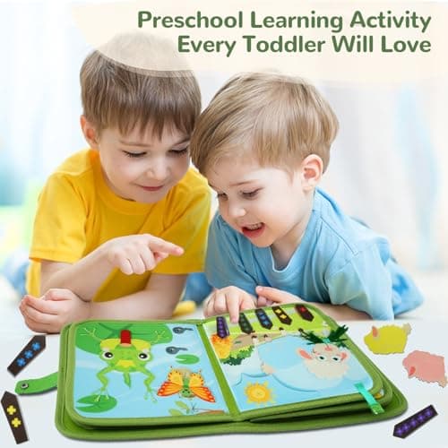 Busy Board Montessori âge 1 an-4 Ans, Jouet Bebe 1 an, Busy Book Quiet Book Jeux Enfant 1 an, Jeux Montessori 1 an Jouets de Voyage, Jouets d'activité et de Développement, Cadeau Enfant 1 2 3 4 Ans