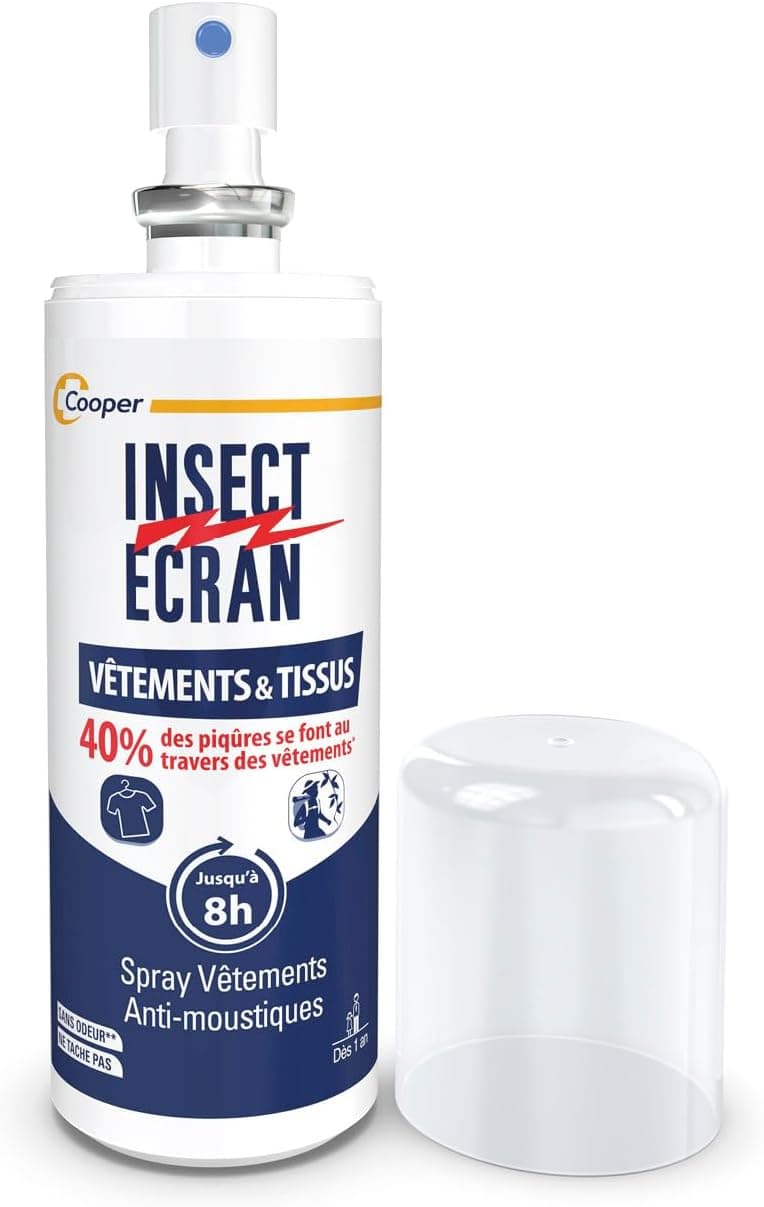 INSECT ECRAN - Spray Anti-Moustiques - Vêtements &Tissus - Dès 1 ans -100ml
