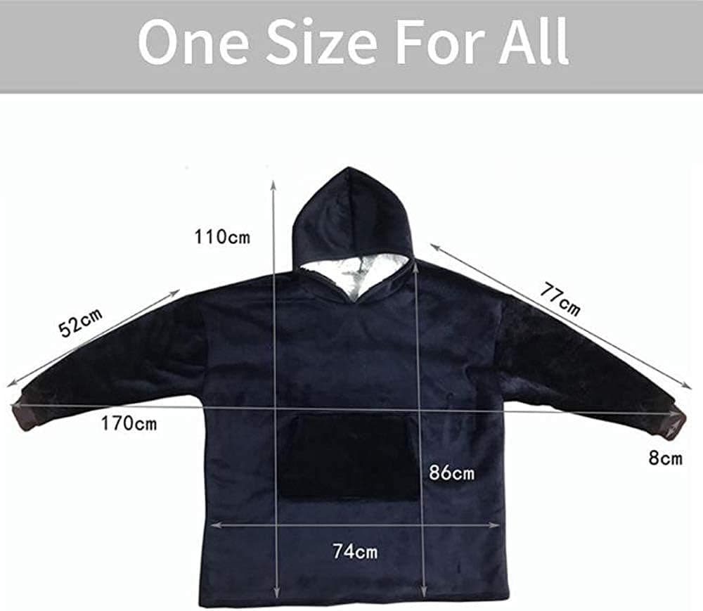 Sweat à Capuche Super Dalian, Veste à Capuche Double Face Super Confortable et épaisse avec de Grandes Poches, Convient aux Hommes et aux Femmes Adultes, Taille