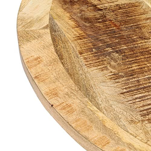 TJROO Table de salon de cuisine ronde 120 x 76 cm marron clair en bois massif de mangue, table de bistrot, décoration intérieure diverses applications table à manger pour reposer des aliments boissons