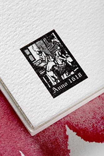 Clairefontaine 96409C Bloc Encollé 4 Côtés Fontaine - 25 Feuilles Papier Aquarelle Blanc 100% Coton Grain Demi-Satiné Qualité Professionnelle 42x56 cm 300g