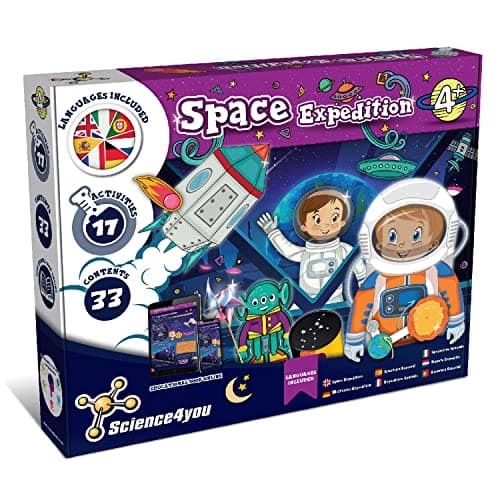 Science4you L'Aventure de Espace pour Enfants 4+ Ans - Loisir Creatif avec 17 Experiences Scientifiques pour Enfants: Maquette Systeme Solaire, Mobile des Planetes, Jeux pour Enfants 4 5 6 7 8 9 Ans