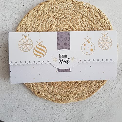 Enveloppe Noël Pochette carte cadeau pour chèque, argent, bons cadeaux (vouchers, billets d'avion, concert, soins), carte à offrir (motifs Noël Moderne)