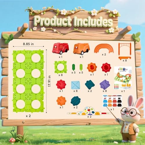 fygurso Jeux de société DIY STEM pour Enfants, Jouets Road Builder et Labyrinthe,Casse-tête Montessori pour 4-12 Ans, Stimulent l'intelligence, Cadeaux préscolaire