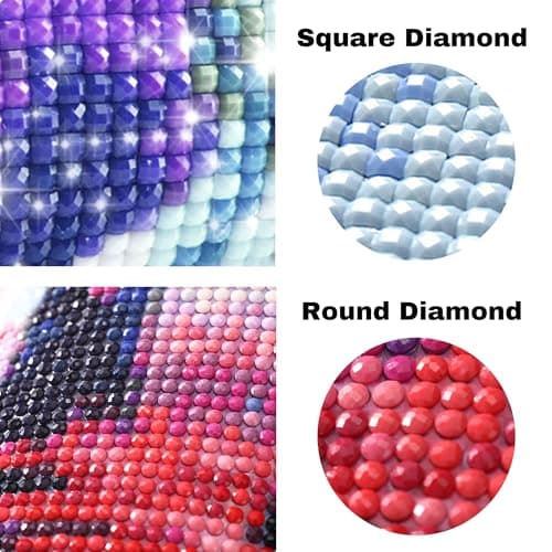 Yihariye Diamond Painting Personnalisé Kit Pour Adultes,Personnalisable 5D Peinture Diamant Votre Propre Photo,Décoration Intérieur Créatif Cadeau,Carré/Rond Diamant, Différentes Tailles