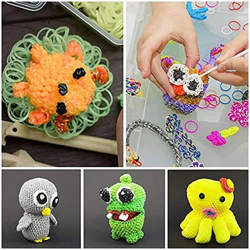 Kit Bandes Métier Tisser pour Enfants, 15000 Pcs Ensemble Bandes élastiques Bricolage pour Bracelets avec Métier Tisser Crochet Bandes Métier Tisser Coffret Bandes Métier Tisser Luxueux pour Bracelets