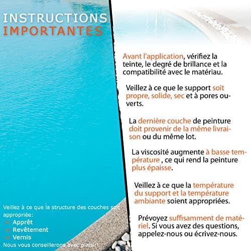 BEKATEQ LS-405 Peinture piscine 2K PUR 0,75kg Blanc I Peinture brillante pour piscines en fibre de verre, PRV, polyester, béton, fer & acier I Peinture polyuréthane pour l'intérieur & l'extérieur