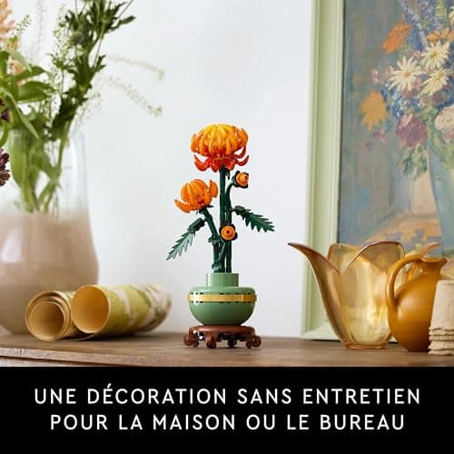 LEGO Icons Le Chrysanthème - Fleurs Artificielles Deco - Set de Construction d'Activité Relaxante et Créative pour Adultes Qui Aiment Les Plantes sans Entretien - Collection Botanique 10368
